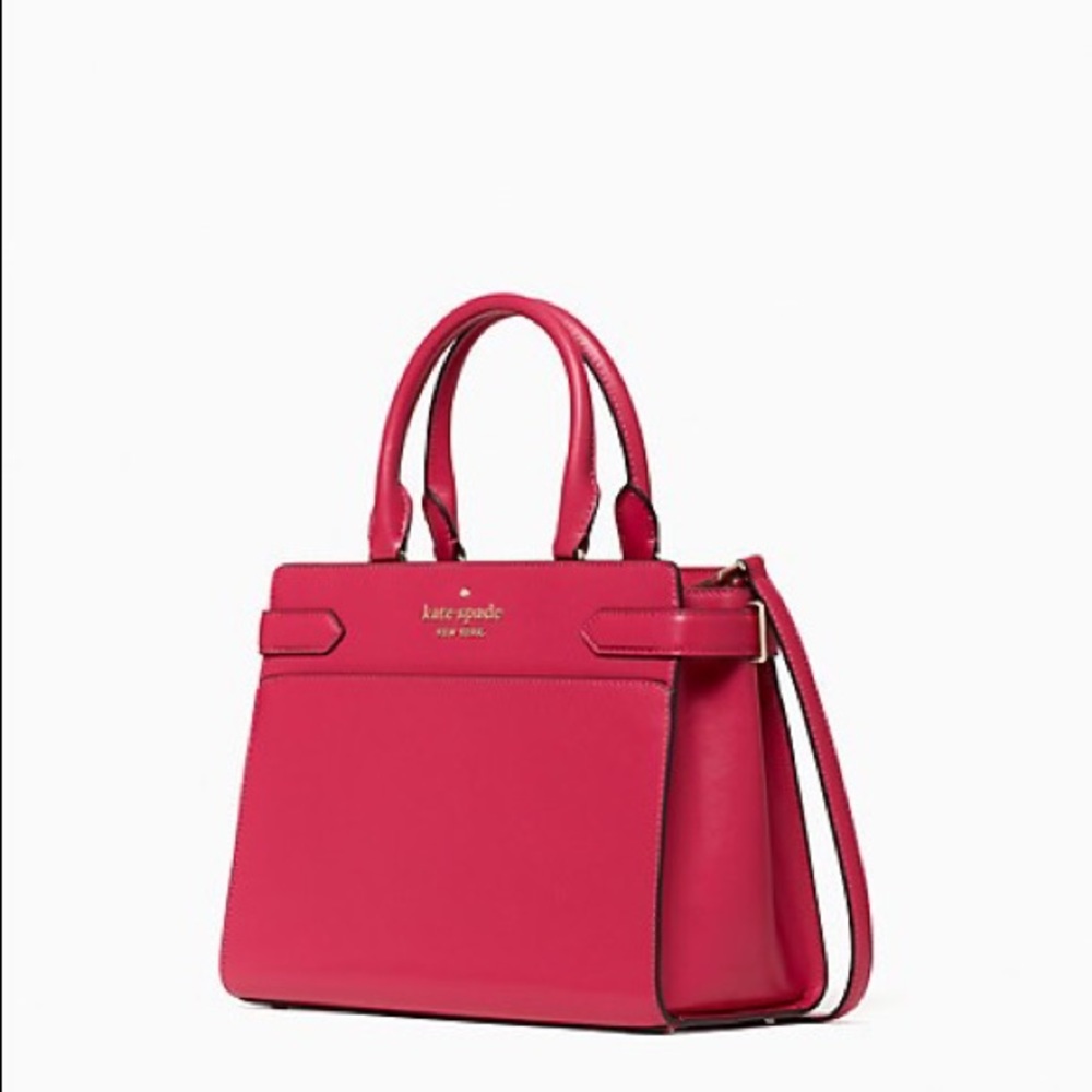 New Kate Spade Medium Satchel In Ruby Pink NWT